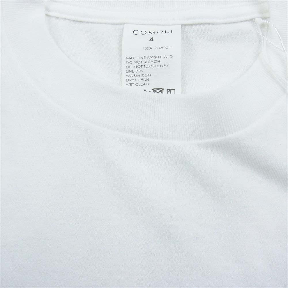 COMOLI コモリ 23SS X01-05015 SURPLUS サープラス 半袖 Tシャツ ホワイト ホワイト系 4【新古品】【未使用】【中古】