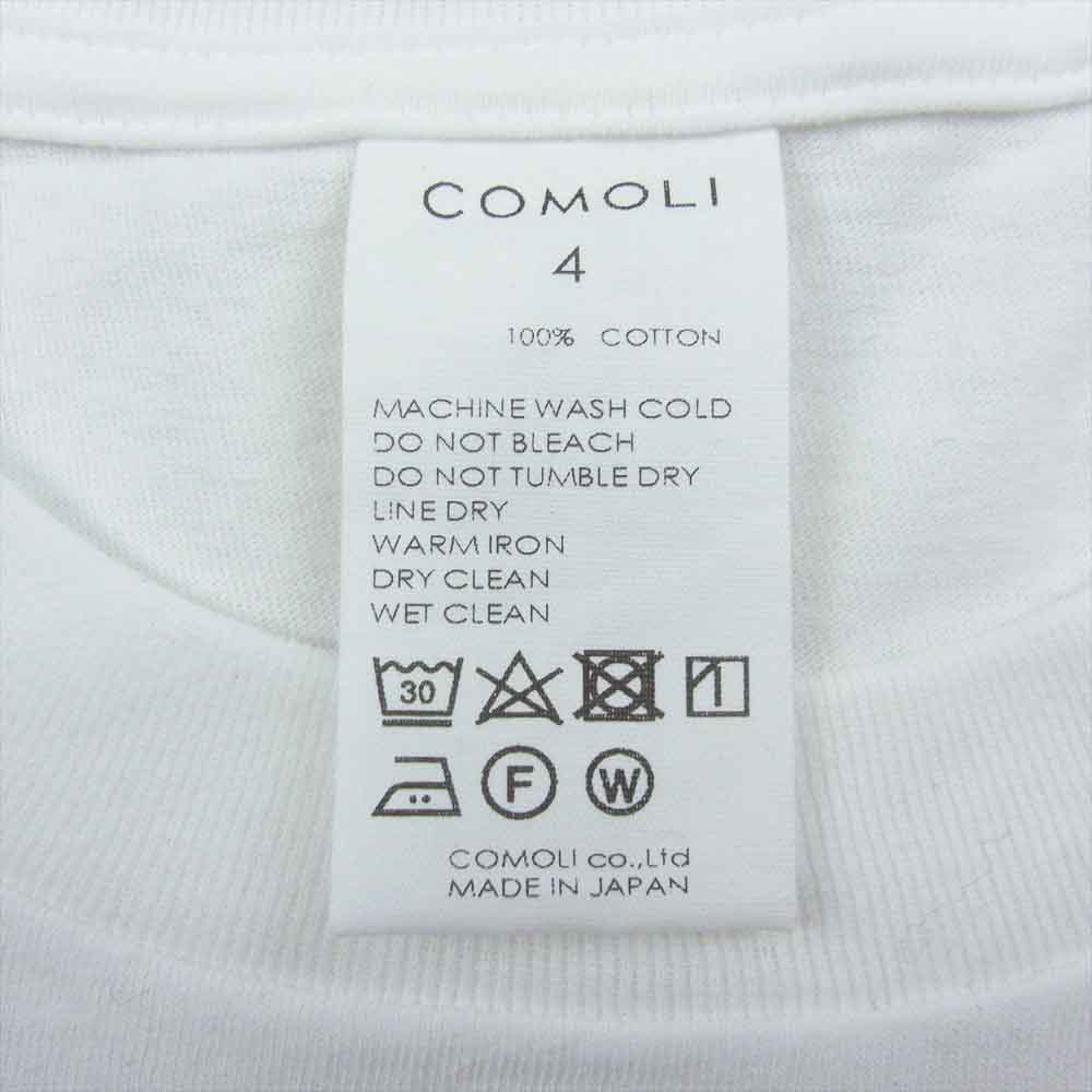COMOLI コモリ 23SS X01-05015 SURPLUS サープラス 半袖 Tシャツ ホワイト ホワイト系 4【新古品】【未使用】【中古】
