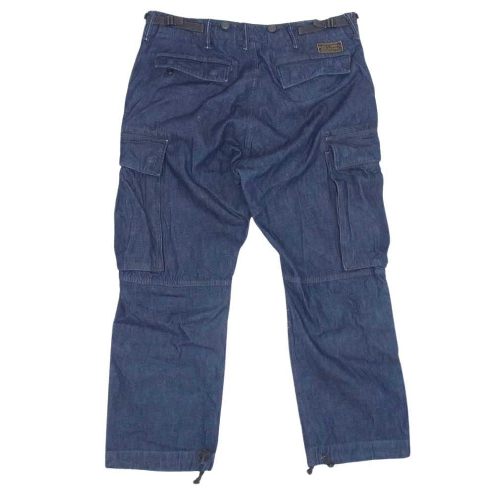 RRL ダブルアールエル デニム カーゴパンツ インディゴブルー系 32【中古】