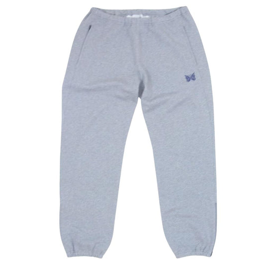 Needles ニードルス 23SS LQ475 LOFTMAN ロフトマン別注 ZIPPED SWEAT PANTS パピヨン刺繍 裾ジップ スウェットパンツ グレー系 L【美品】【中古】