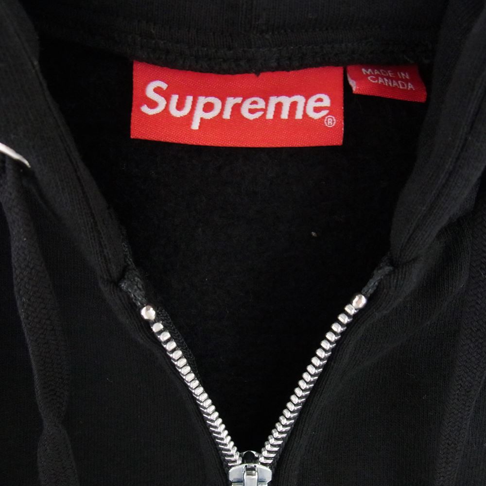 Supreme シュプリーム 22AW Small Box Zip Up Sweatshirt スモールボックスロゴ フルジップ ジップアップ パーカー ブラック系 L【美品】【中古】