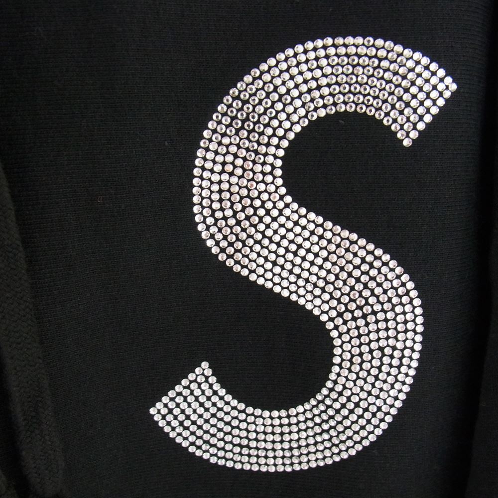 Supreme シュプリーム 21SS Swarovski S Logo Hooded Sweatshirt Black スワロフスキー Sロゴ フーデッド スウェット パーカー ブラック系 XL【新古品】【未使用】【中古】
