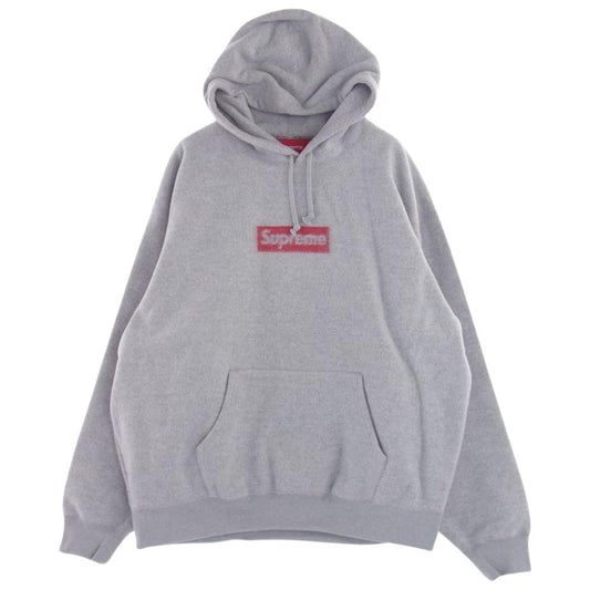 Supreme シュプリーム 23SS Inside Out Box Logo Hooded Sweatshirt Heather Grey インサイドアウト ボックスロゴ フーデッド スウェット パーカー グレー系 S【新古品】【未使用】【中古】