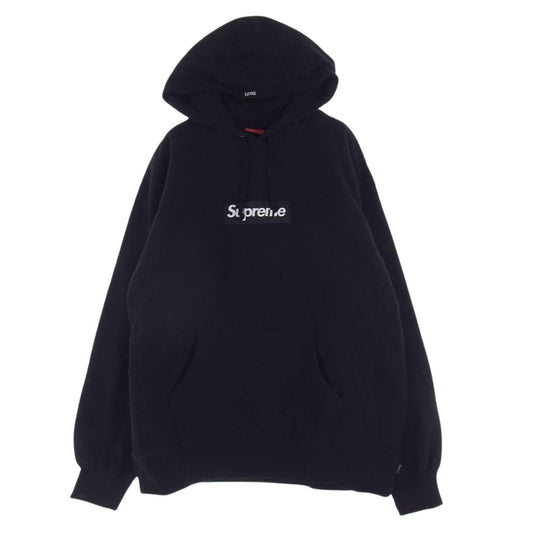 Supreme シュプリーム 21AW Box Logo Hooded Sweatshirt ボックスロゴ フーデッド スウェット パーカー ブラック系 L【中古】