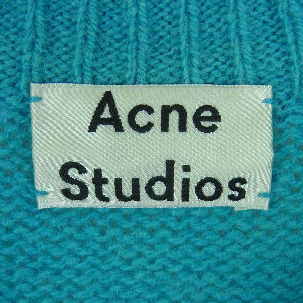ACNE STUDIOS アクネストゥディオズ 29G173 ラムウール クルーネック ニット セーター 中国製 ライトブルー系 XS【中古】