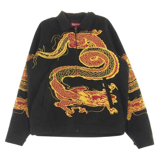 Supreme シュプリーム 18AW Dragon Work Jacket ドラゴン ワーク 中綿 ジャケット ブラック系 M【中古】