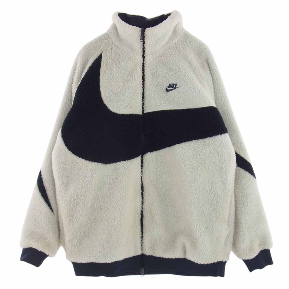 NIKE ナイキ BQ6546-114 BIG SWOOSH BOA JACKET ビッグ スウォッシュ ボア フリース ジャケット オフホワイト系 ブラック系 XXL【中古】