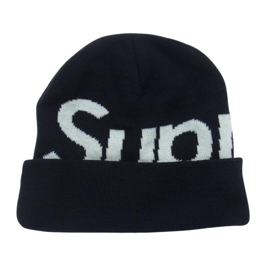 Supreme シュプリーム Big Logo Beanie ビッグ ロゴ ビーニー ニットキャップ 帽子 ブラック系【中古】