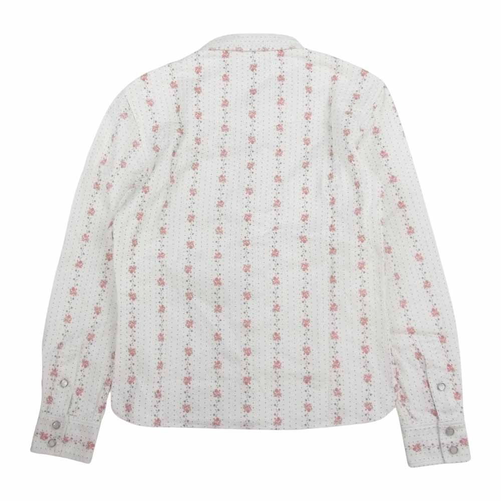 R.J.B アールジェイビー 総花柄 ウエスタン 長袖 シャツ ホワイト オフホワイト系 36【新古品】【未使用】【中古】