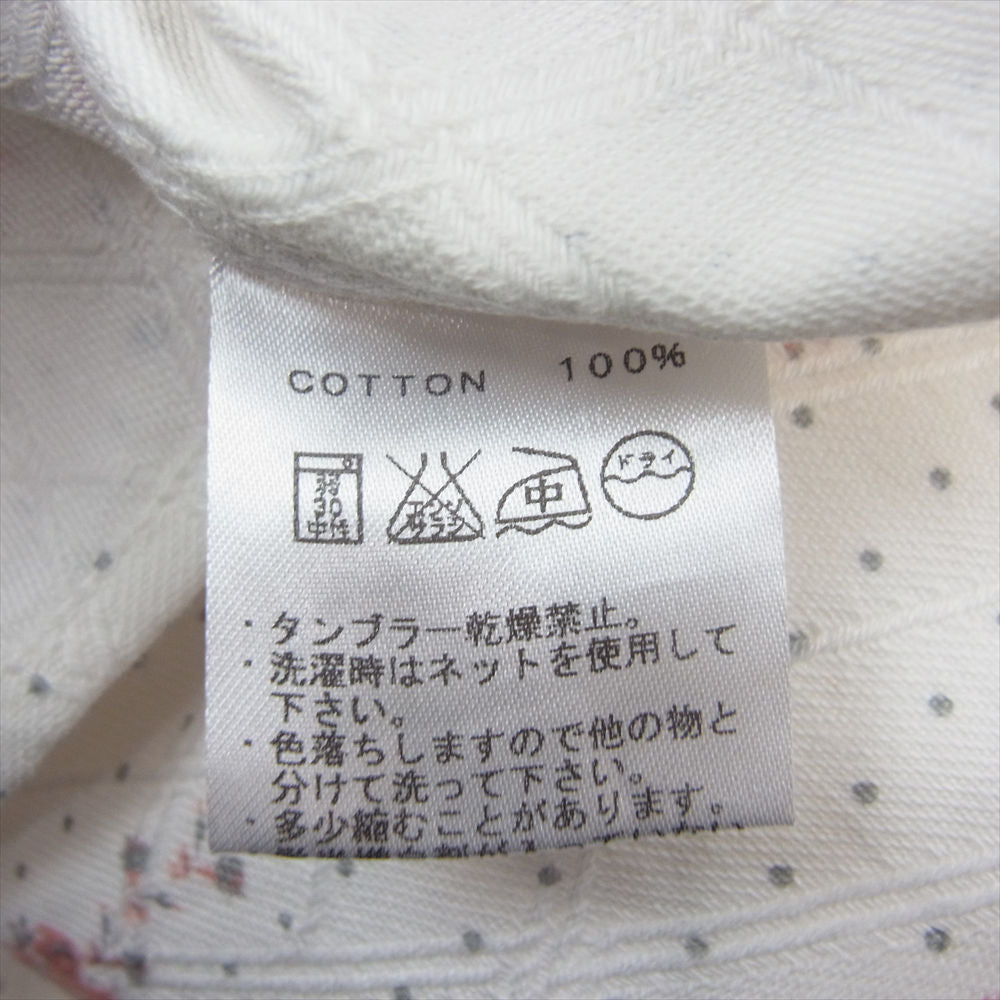 R.J.B アールジェイビー 総花柄 ウエスタン 長袖 シャツ ホワイト オフホワイト系 36【新古品】【未使用】【中古】