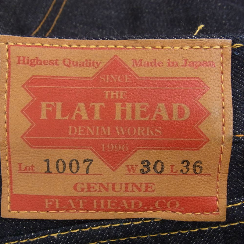 THE FLAT HEAD ザフラットヘッド LOT1007  フレア ブーツカット デニム パンツ インディゴブルー系 30【新古品】【未使用】【中古】