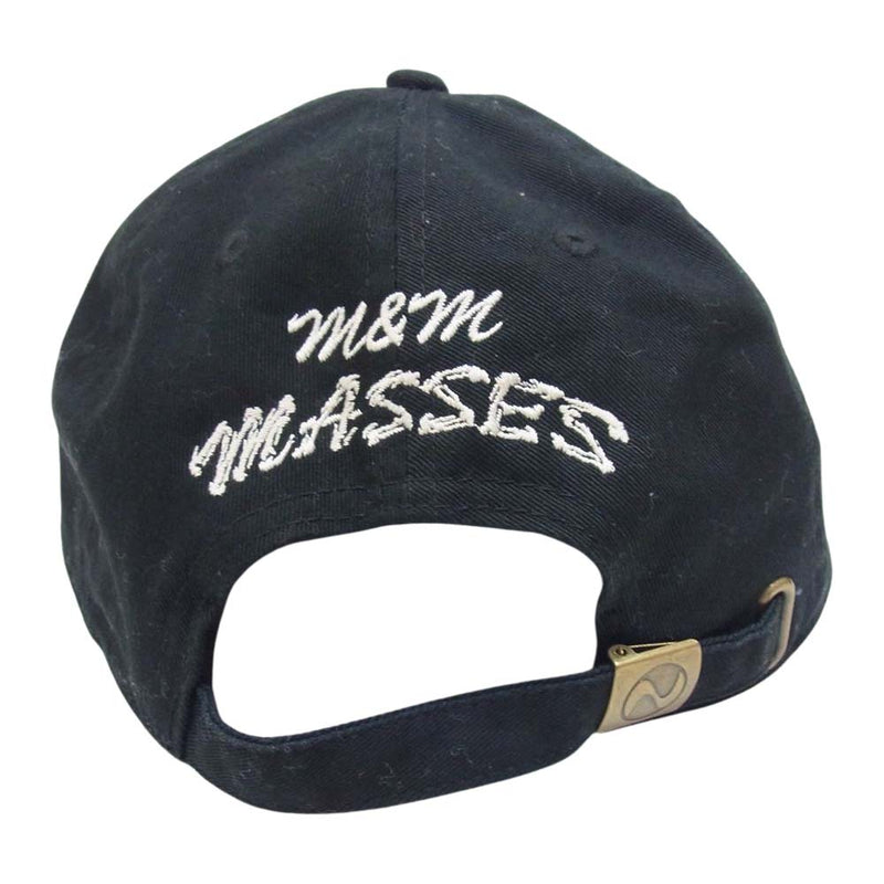 エムアンドエム × MASSES マシス COTTON CAP 刺繍 キャップ ブラック系 ONE　SIZE【中古】