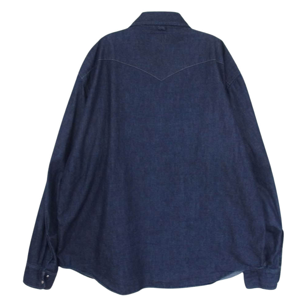 THE NORTH FACE ノースフェイス NT3759N PURPLE LABEL パープルレーベル Denim Ranch Shirt デニム ランチ シャツ インディゴブルー系 L【中古】