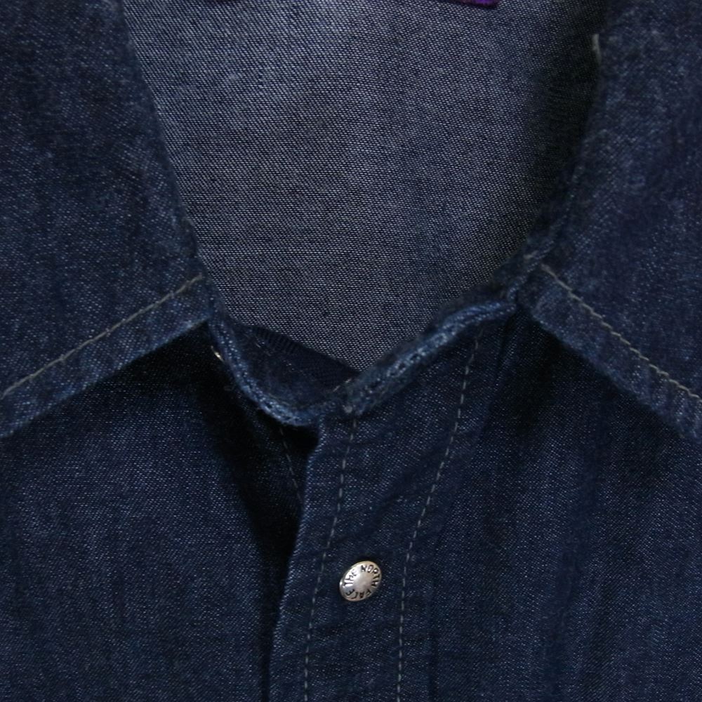 THE NORTH FACE ノースフェイス NT3759N PURPLE LABEL パープルレーベル Denim Ranch Shirt デニム ランチ シャツ インディゴブルー系 L【中古】