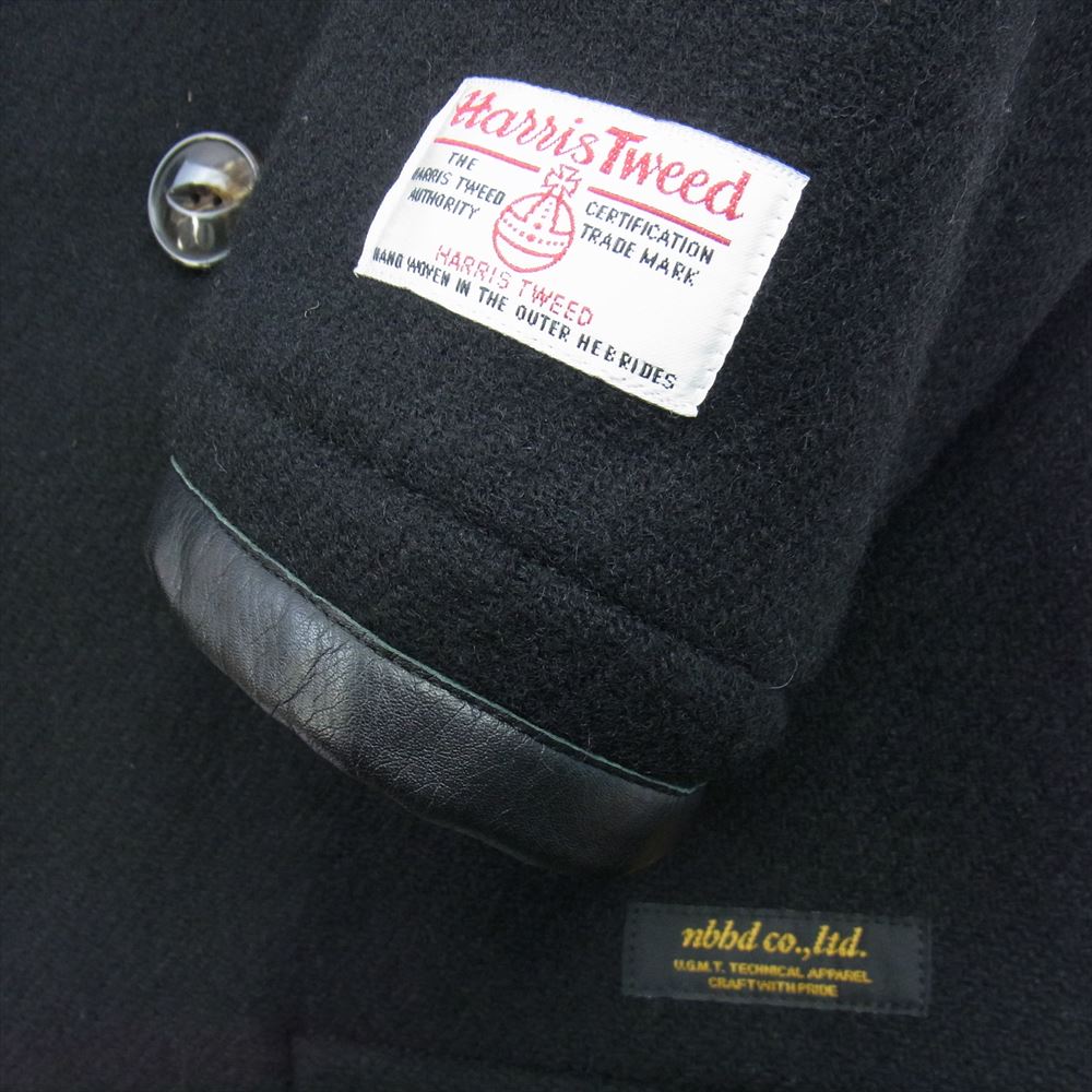 NEIGHBORHOOD ネイバーフッド 132AQNH-JKM05 Pea Coat ハリスツイード Pコート ブラック系 L【中古】