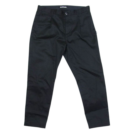 NEIGHBORHOOD ネイバーフッド 21AW 212AQNH-PTM01 CHECK.TWO TUCK ER-PT コットン パンツ  ブラック系 M【中古】