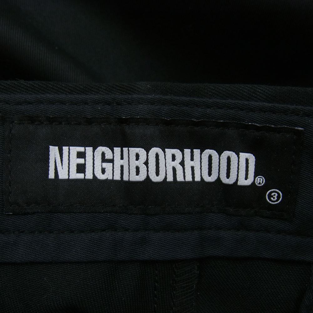 NEIGHBORHOOD ネイバーフッド 21AW 212AQNH-PTM01 CHECK.TWO TUCK ER-PT コットン パンツ  ブラック系 M【中古】