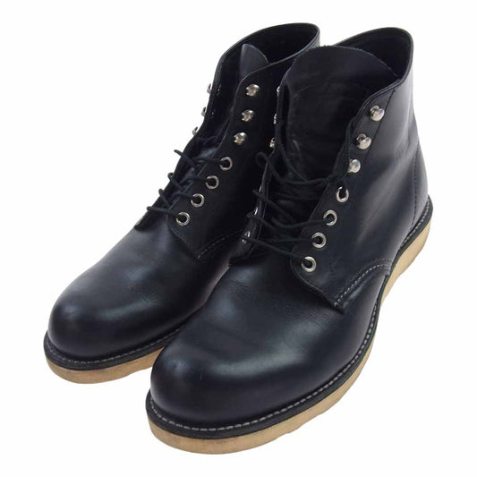 RED WING レッドウィング 8165 6inch Classic Round クラシック ラウンドトゥ アイリッシュセッター レザー ブーツ ブラック系 USA10【中古】