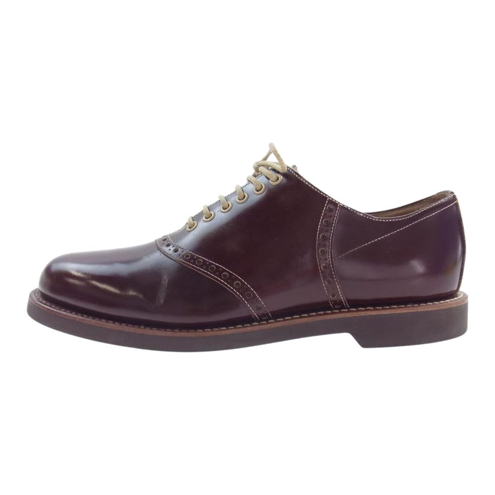 GLADHAND & Co. グラッドハンド 606S GHEB SADDLE SHOES サドル レザー ドレス シューズ レッド ワインレッド系 27【中古】