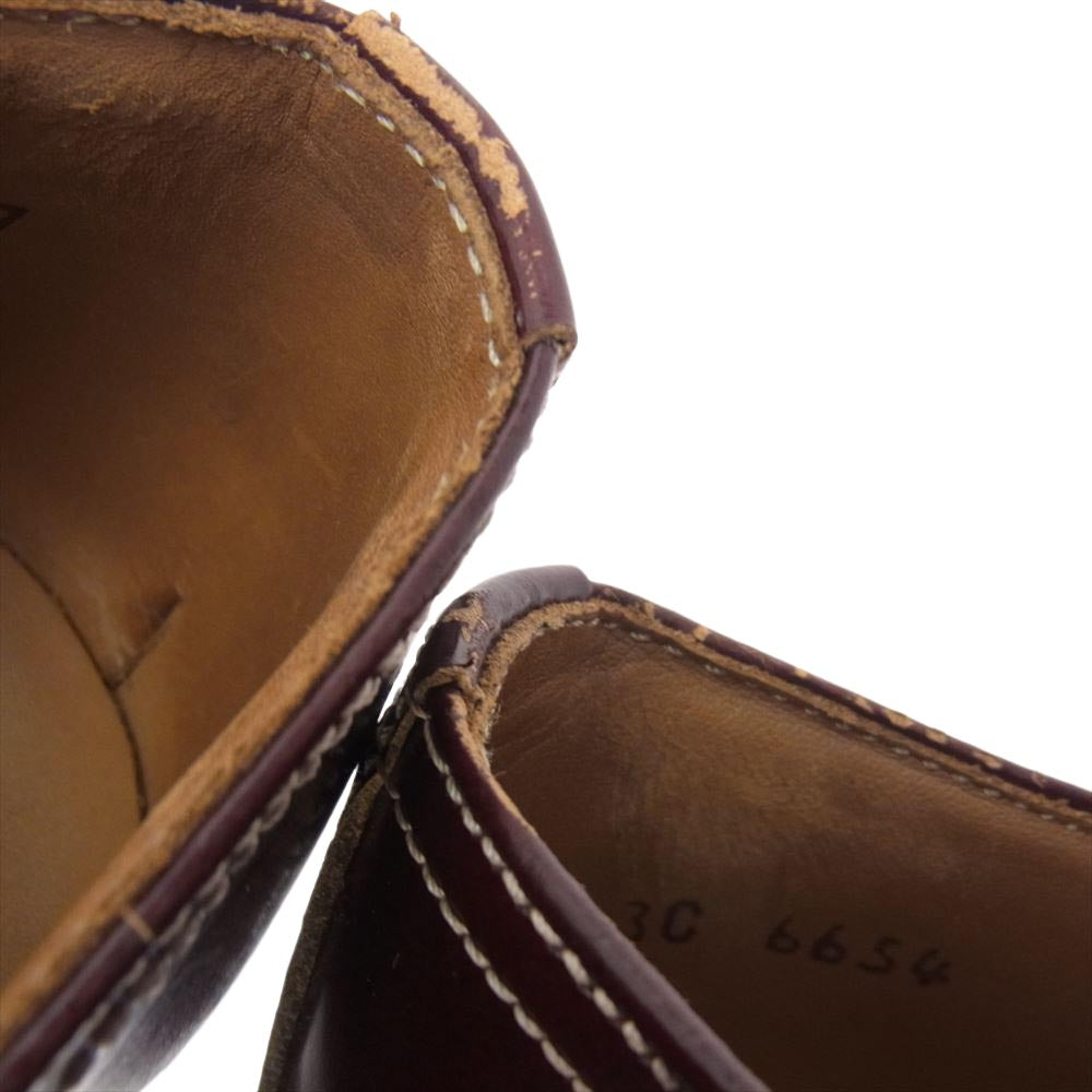 GLADHAND & Co. グラッドハンド 606S GHEB SADDLE SHOES サドル レザー ドレス シューズ レッド ワインレッド系 27【中古】