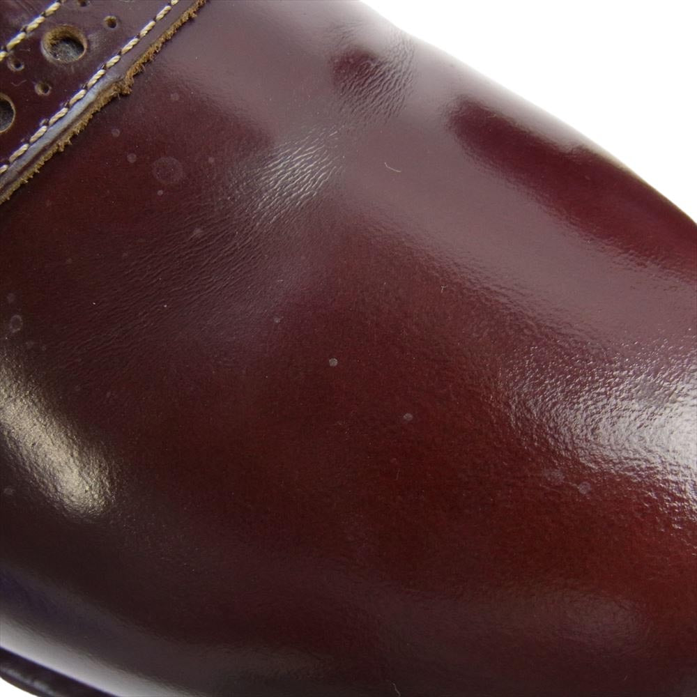GLADHAND & Co. グラッドハンド 606S GHEB SADDLE SHOES サドル レザー ドレス シューズ レッド ワインレッド系 27【中古】