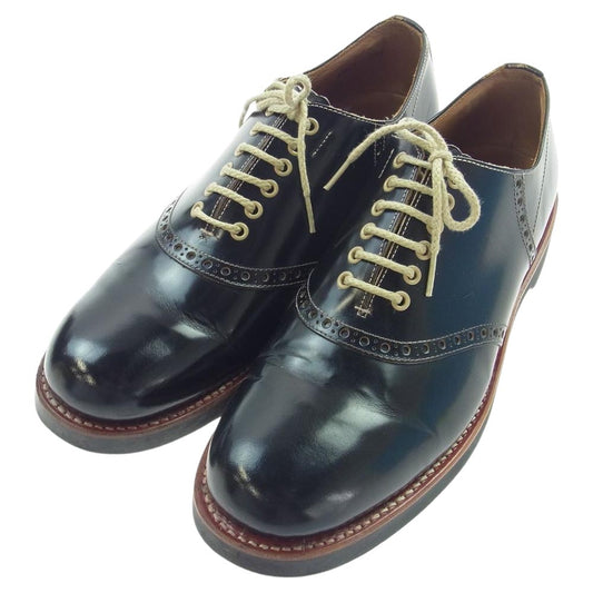 GLADHAND & Co. グラッドハンド 606S GHEB SADDLE SHOES サドル レザー ドレス シューズ ブラック ブラック系 27.5【中古】