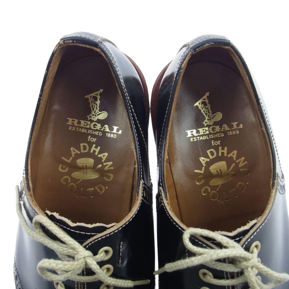 GLADHAND & Co. グラッドハンド 606S GHEB SADDLE SHOES サドル レザー ドレス シューズ ブラック ブラック系 27.5【中古】