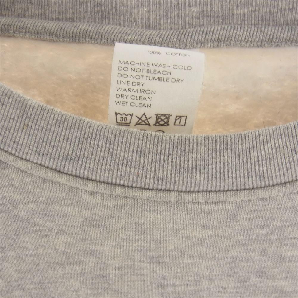 COMOLI コモリ 21SS T01-05002 コットン 吊裏毛 クルーネック スウェット トレーナー グレー系 1【中古】