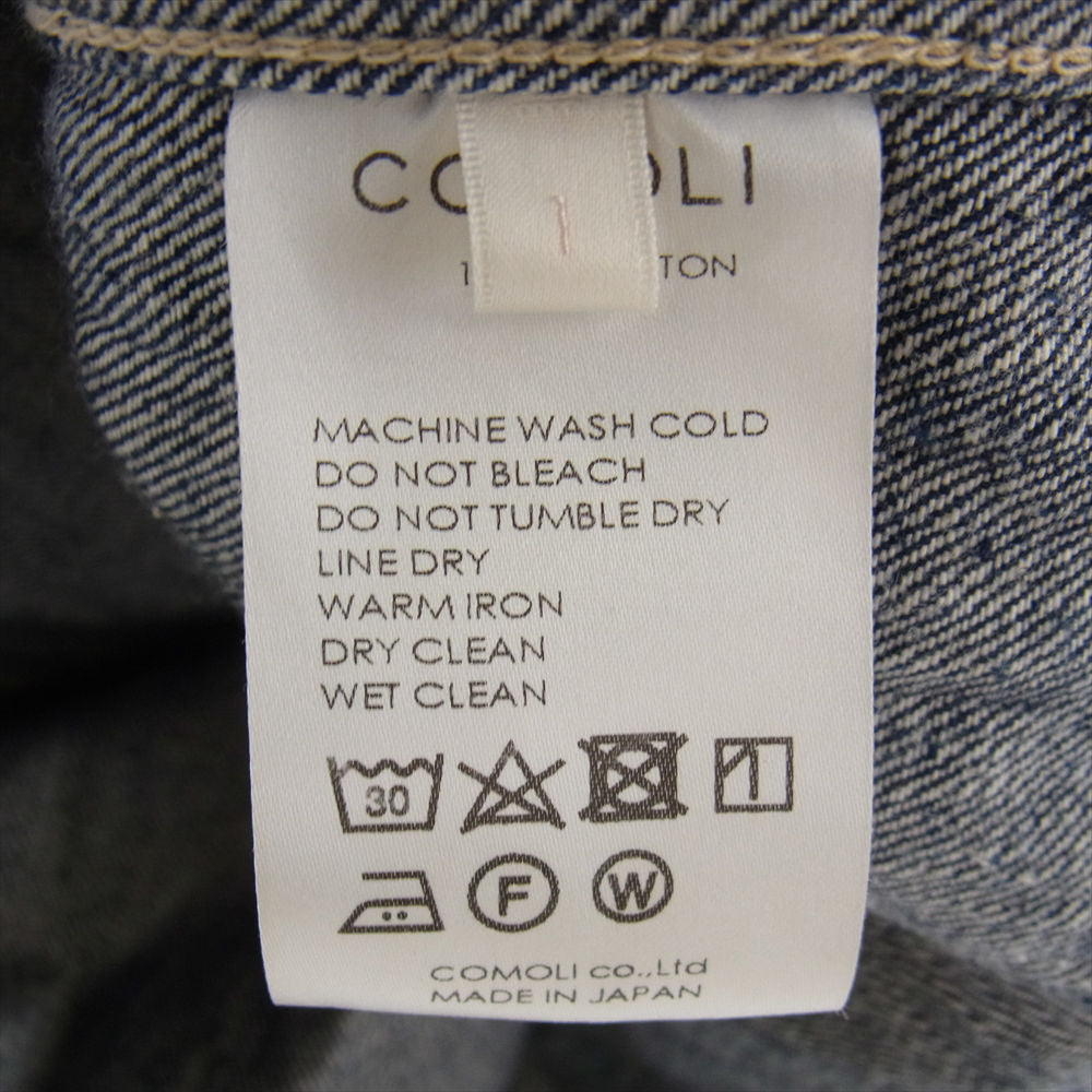 COMOLI コモリ 21SS T01-01003 デニムジャケット インディゴブルー系 1【中古】