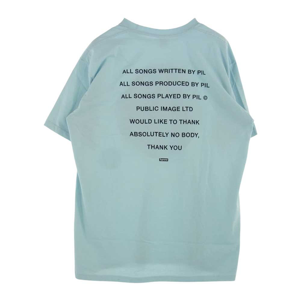 Supreme シュプリーム 22AW PiL Tee ロゴ 半袖 Tシャツ ライトブルー系 XL【新古品】【未使用】【中古】