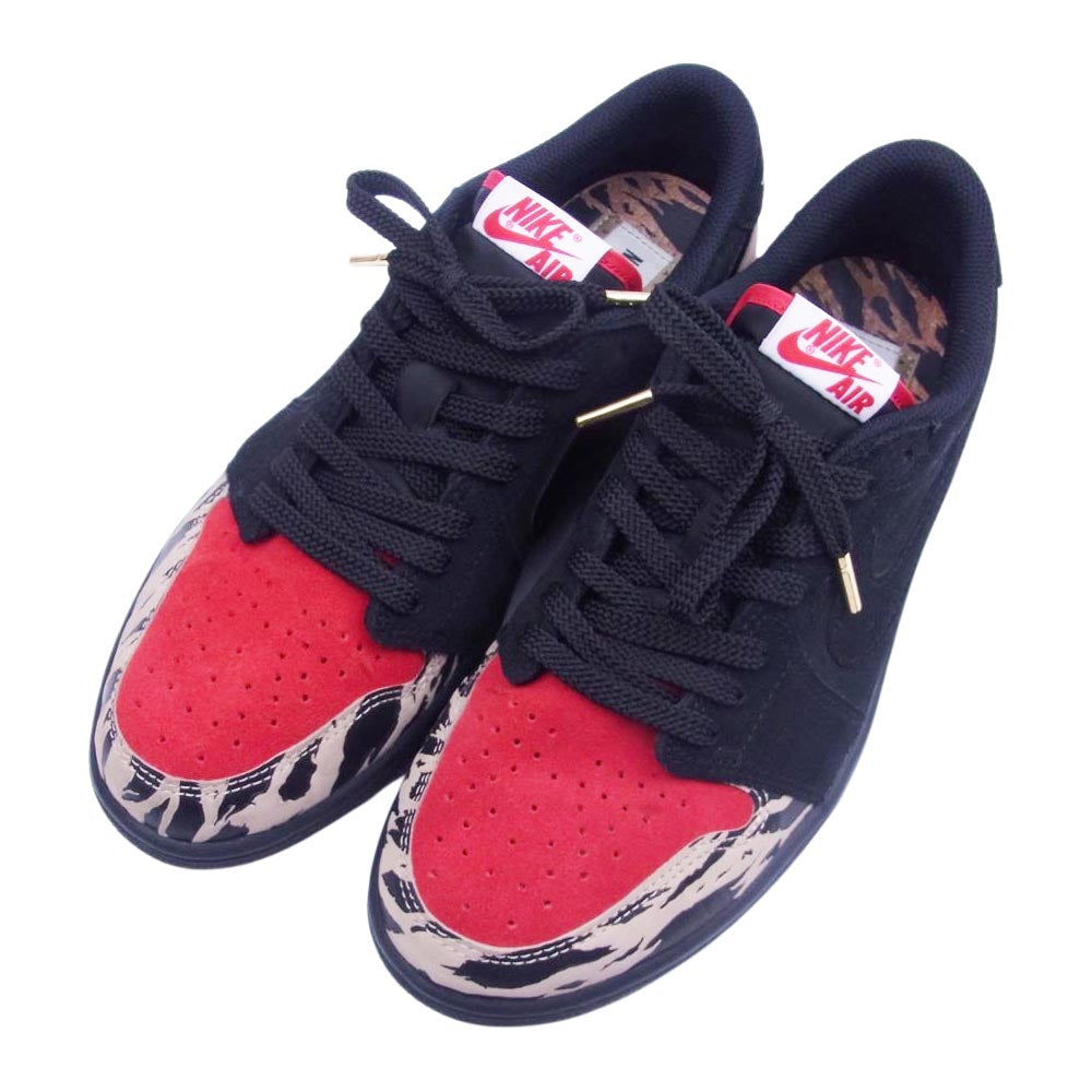 NIKE ナイキ DN3400-001 Sole Fly ソールフライ Air Jordan 1 Low エアジョーダン1 ロー Black and Sport Red ブラック アンド スポーツ レッド スニーカー ブラック系 27cm【美品】【中古】