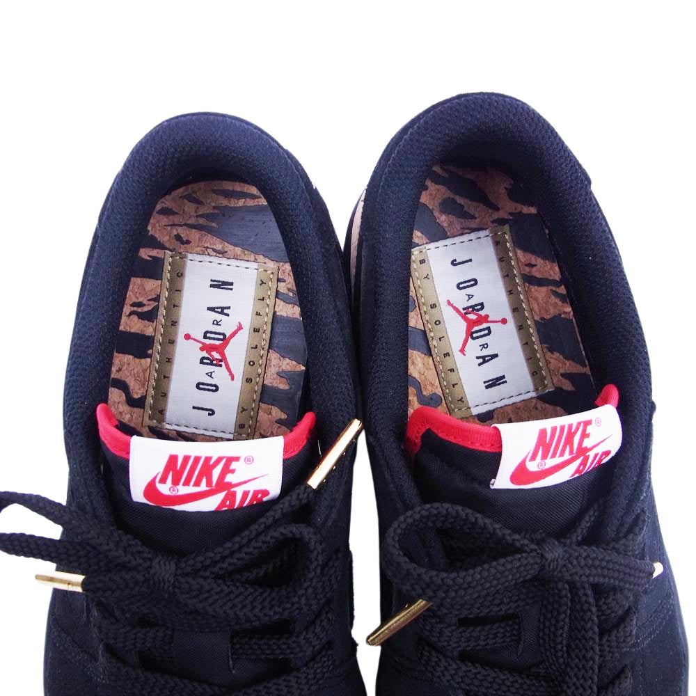 NIKE ナイキ DN3400-001 Sole Fly ソールフライ Air Jordan 1 Low エアジョーダン1 ロー Black and Sport Red ブラック アンド スポーツ レッド スニーカー ブラック系 27cm【美品】【中古】