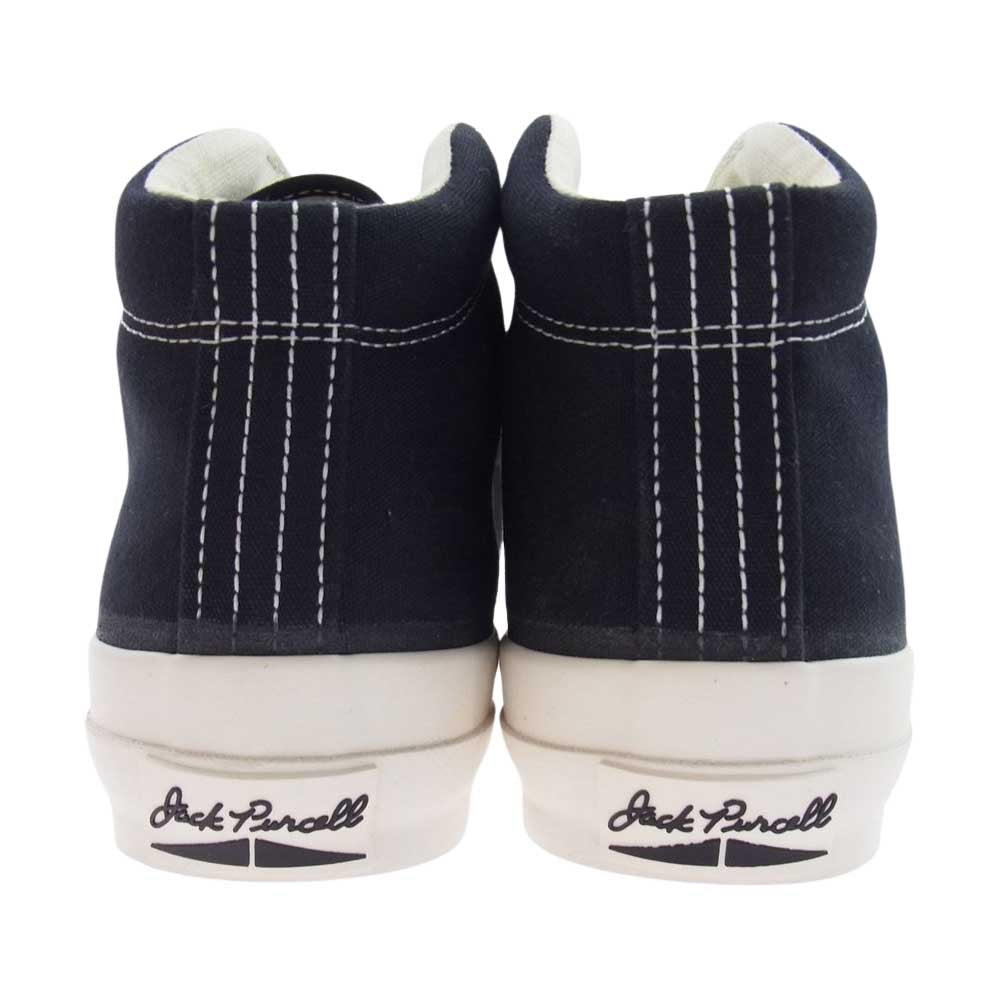 CONVERSE コンバース 1AD673 ADDICT アディクト JACK PURCELL CANVAS MID ジャックパーセル キャンバス ミッドカット スニーカー ホワイト系 ブラック系 24cm【中古】