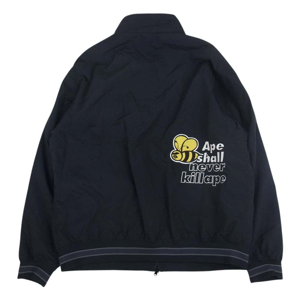 A BATHING APE アベイシングエイプ 001LJJ301005M Patchwork Loose Fit Light JACKET パッチワーク ナイロン ジャケット  ダークネイビー系 M【中古】