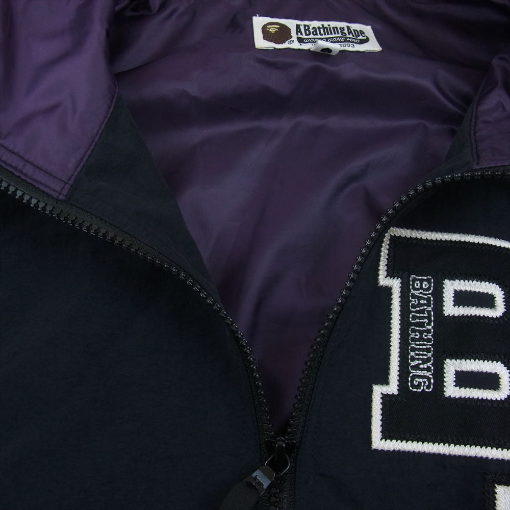 A BATHING APE アベイシングエイプ 001LJJ301005M Patchwork Loose Fit Light JACKET パッチワーク ナイロン ジャケット  ダークネイビー系 M【中古】