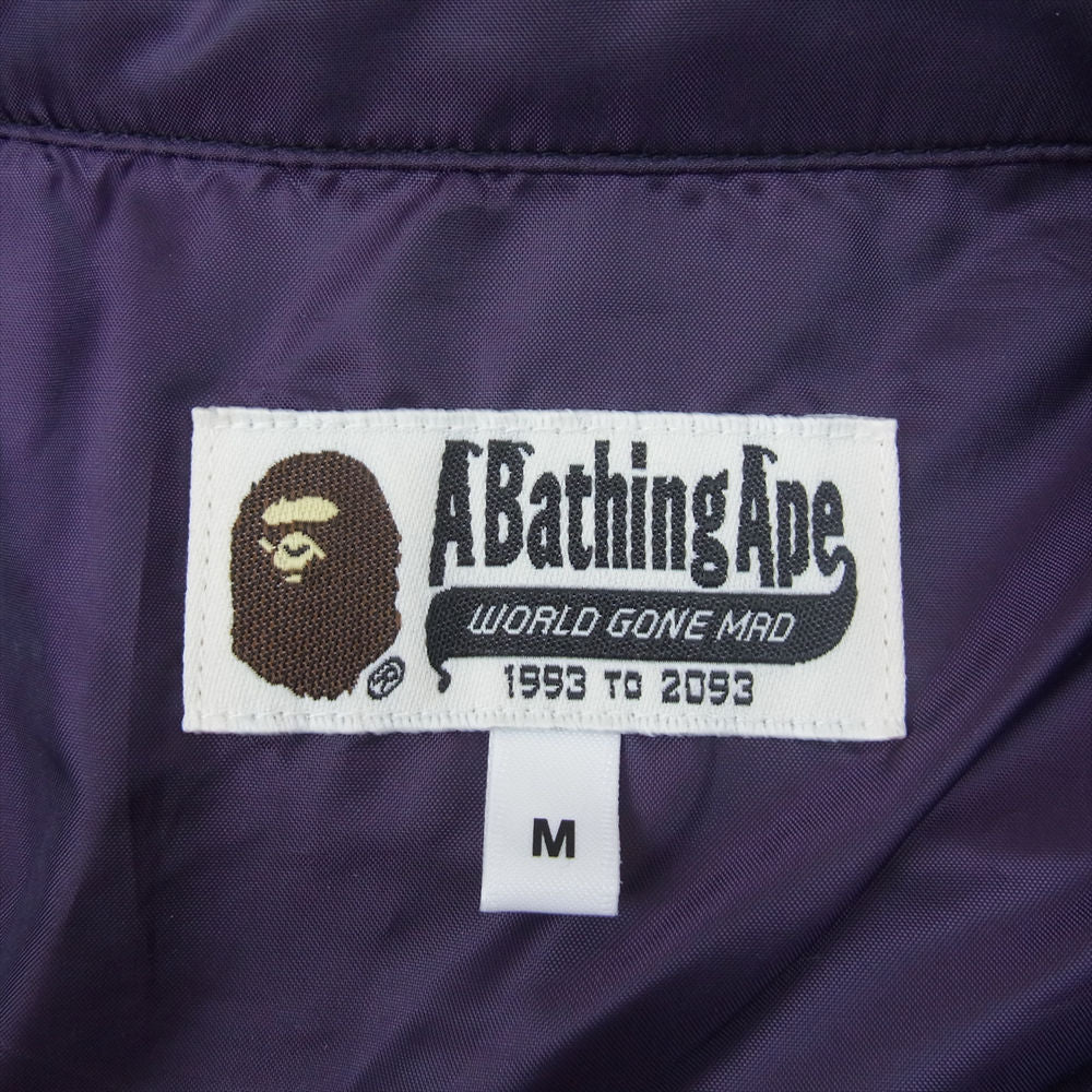 A BATHING APE アベイシングエイプ 001LJJ301005M Patchwork Loose Fit Light JACKET パッチワーク ナイロン ジャケット  ダークネイビー系 M【中古】