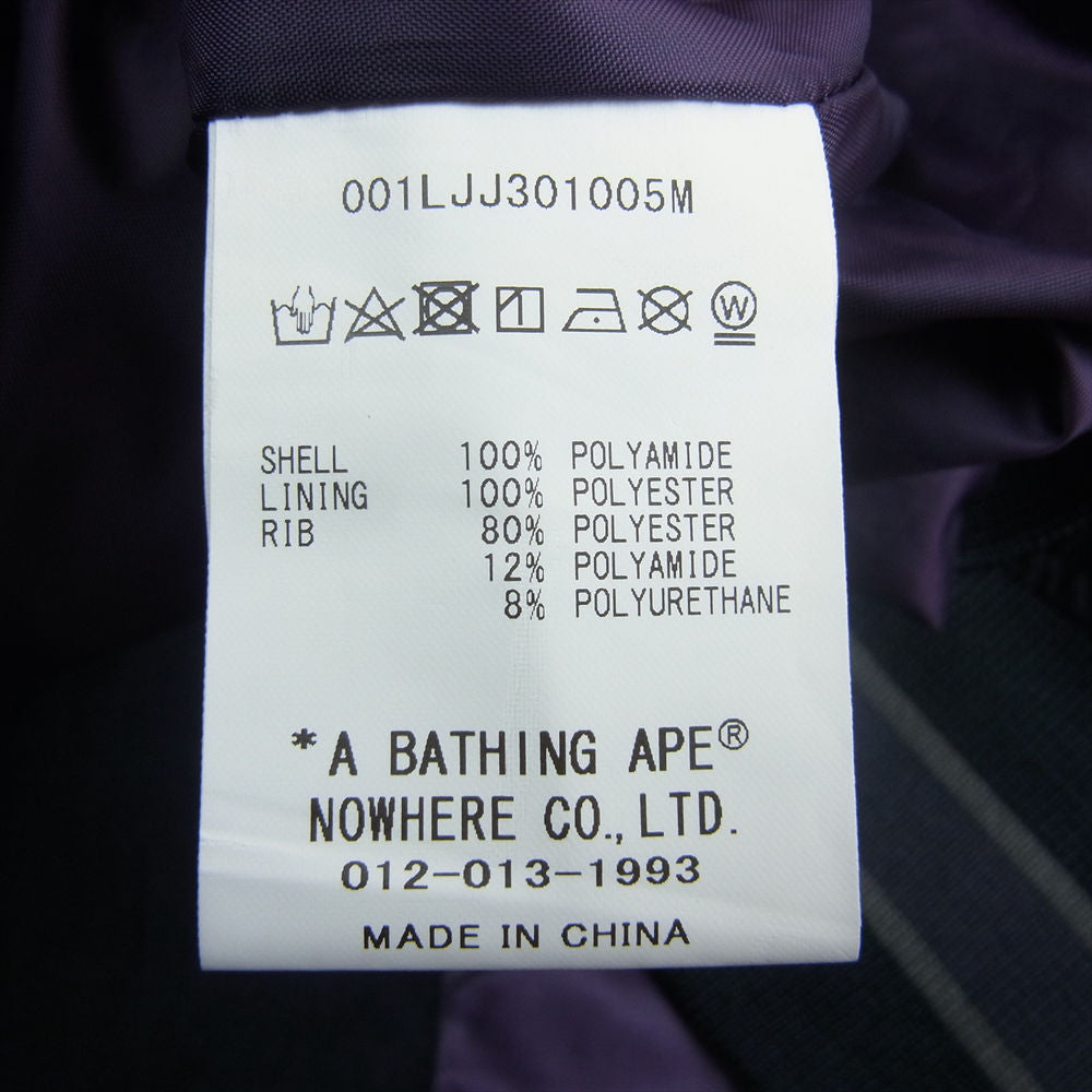 A BATHING APE アベイシングエイプ 001LJJ301005M Patchwork Loose Fit Light JACKET パッチワーク ナイロン ジャケット  ダークネイビー系 M【中古】