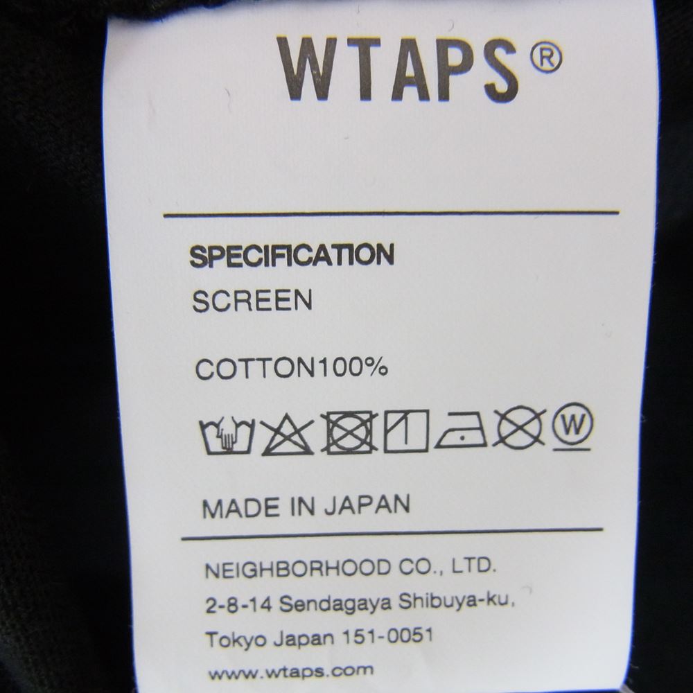 WTAPS ダブルタップス 22SS 221PCDT-ST01S W Lab TEE 青山限定 半袖Tシャツ ブラック系 05【中古】