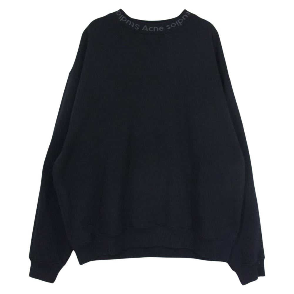 ACNE STUDIOS アクネストゥディオズ FLOGHO クルーネック スウェット ブラック系 XXL【中古】