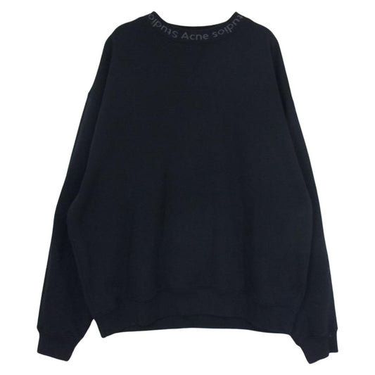 ACNE STUDIOS アクネストゥディオズ FLOGHO クルーネック スウェット ブラック系 XXL【中古】