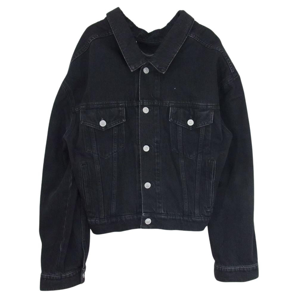 BALENCIAGA バレンシアガ 16AW 458106 TUE14 スイング デニム ジャケット メタルボタン ブラック系 40【中古】