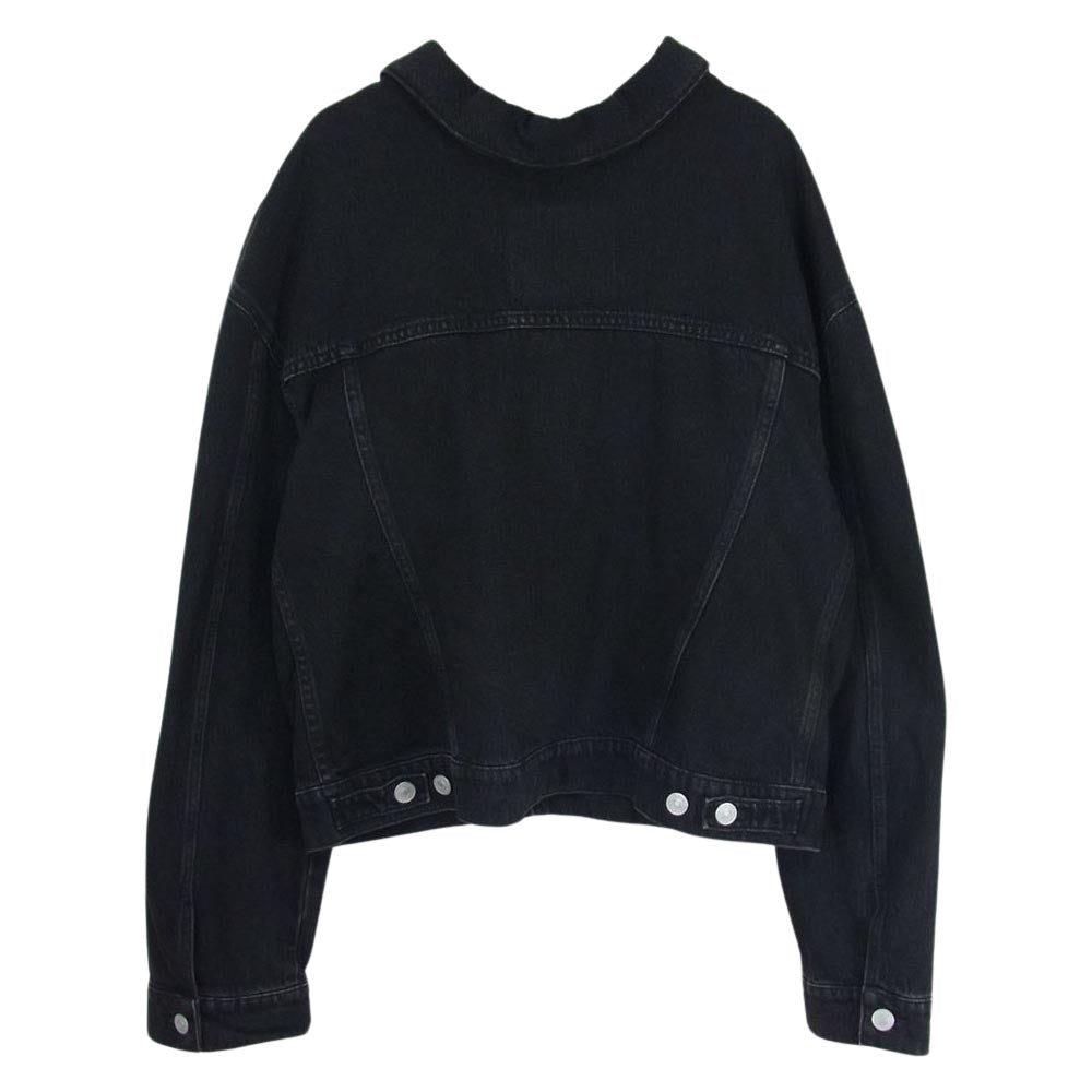 BALENCIAGA バレンシアガ 16AW 458106 TUE14 スイング デニム ジャケット メタルボタン ブラック系 40【中古】