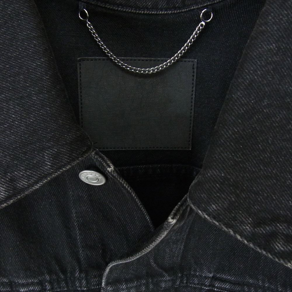 BALENCIAGA バレンシアガ 16AW 458106 TUE14 スイング デニム ジャケット メタルボタン ブラック系 40【中古】