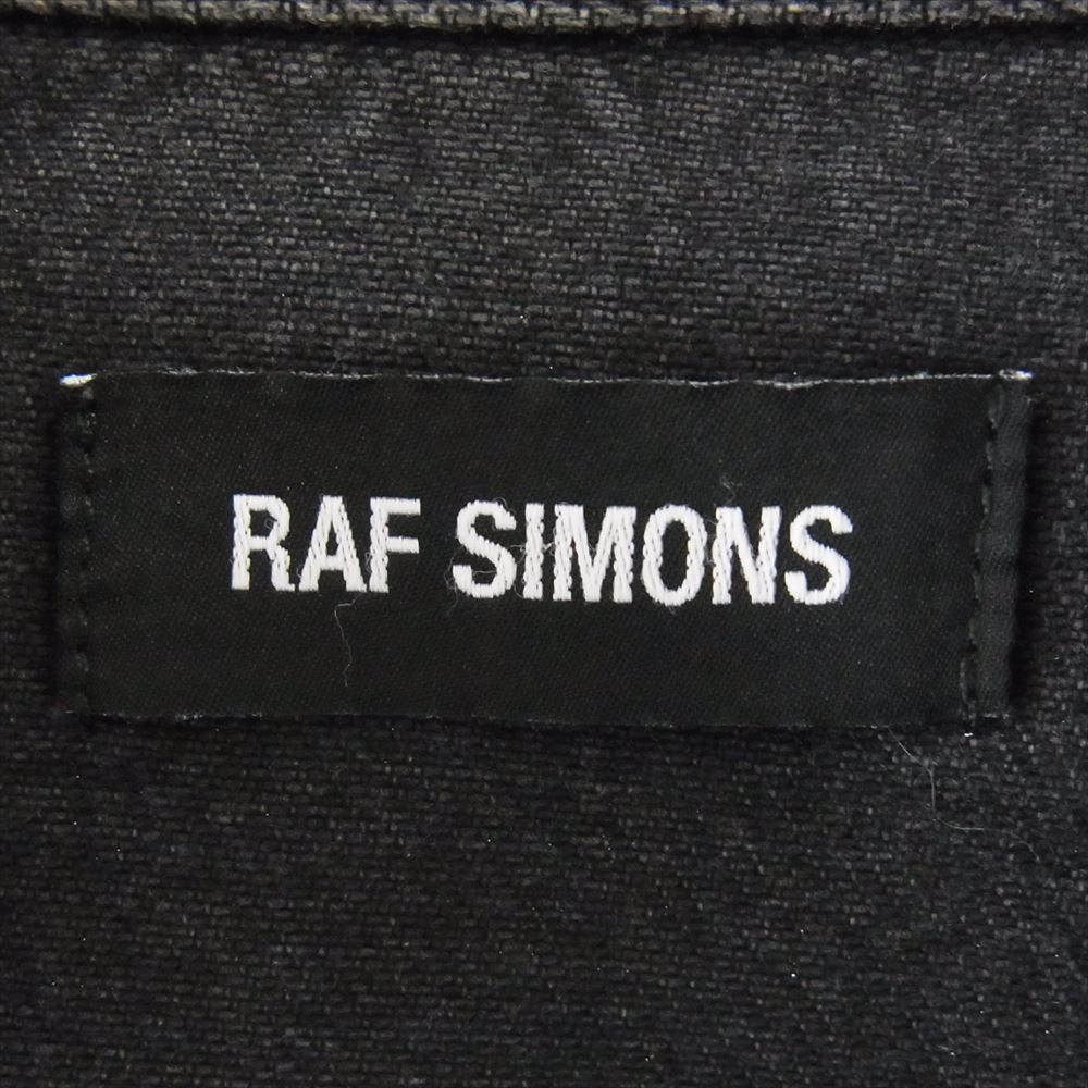 RAF SIMONS ラフシモンズ 19AW 192-241-10134 Carry Over Slim Fit Denim Shirt オーバーサイズ デニム シャツ ブラック系 M【中古】