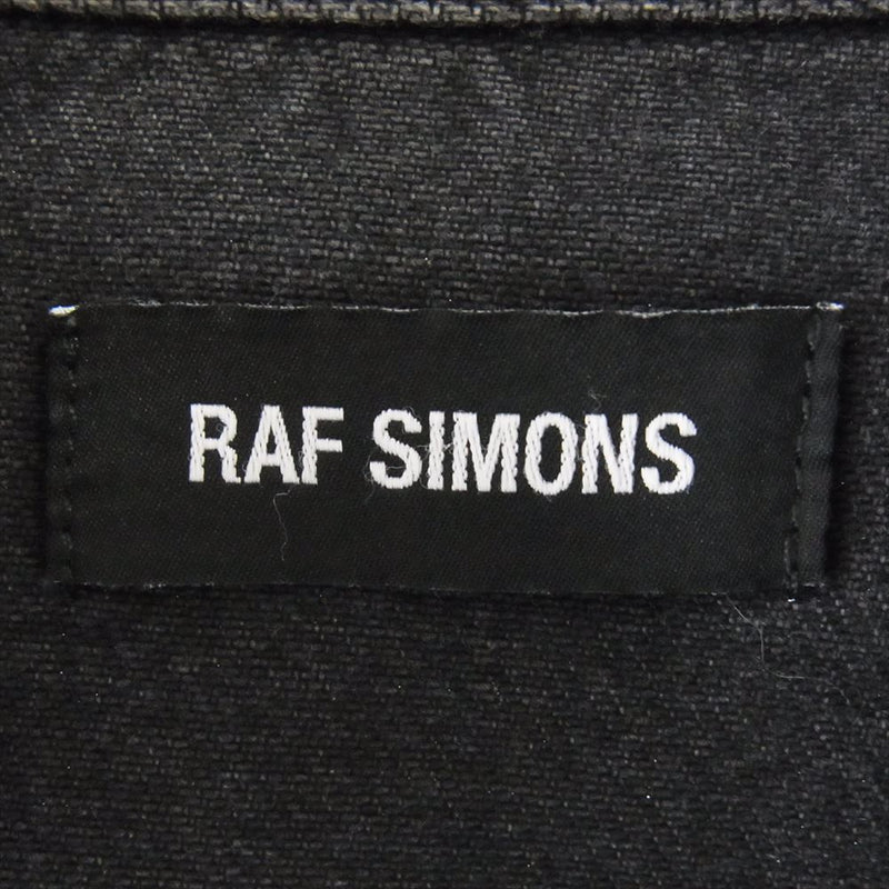 RAF SIMONS ラフシモンズ 19AW 192-241-10134 Carry Over Slim Fit Denim Shirt オーバーサイズ デニム シャツ ブラック系 M【中古】
