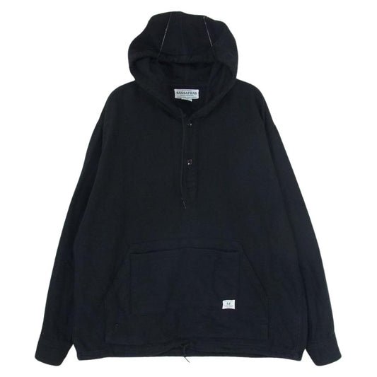 SASAFRAS ササフラス BUD SHELL コットン プルオーバー パーカー ブラック系 M【中古】
