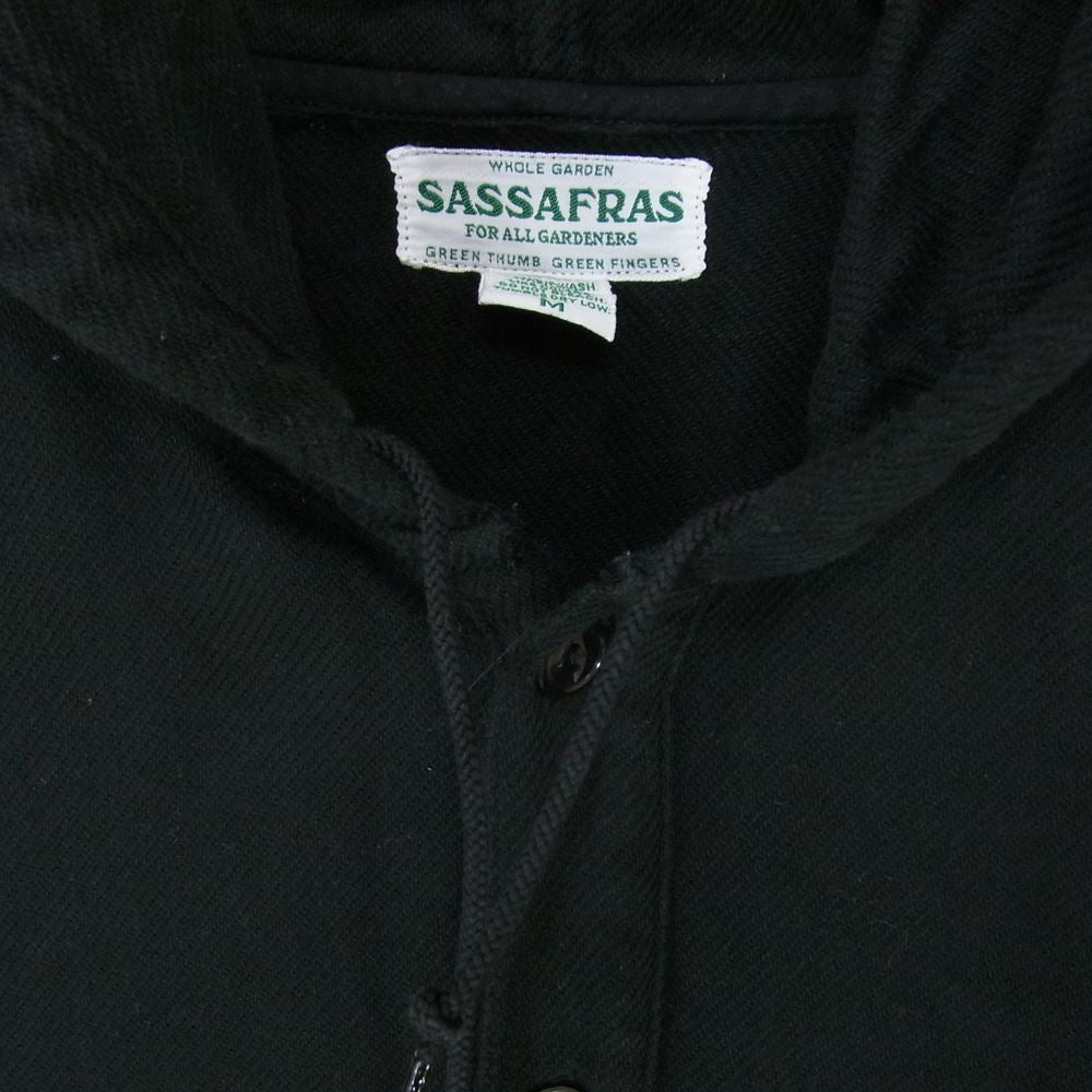 SASAFRAS ササフラス BUD SHELL コットン プルオーバー パーカー ブラック系 M【中古】