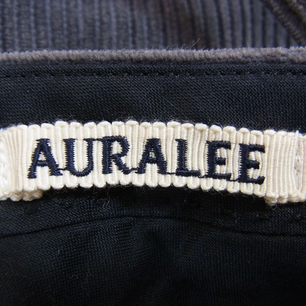 AURALEE オーラリー 19AW A9AP02FN WASHED CORDUROY TAPERED SLACKS コーデュロイ スラックス パンツ グレー系 4【中古】