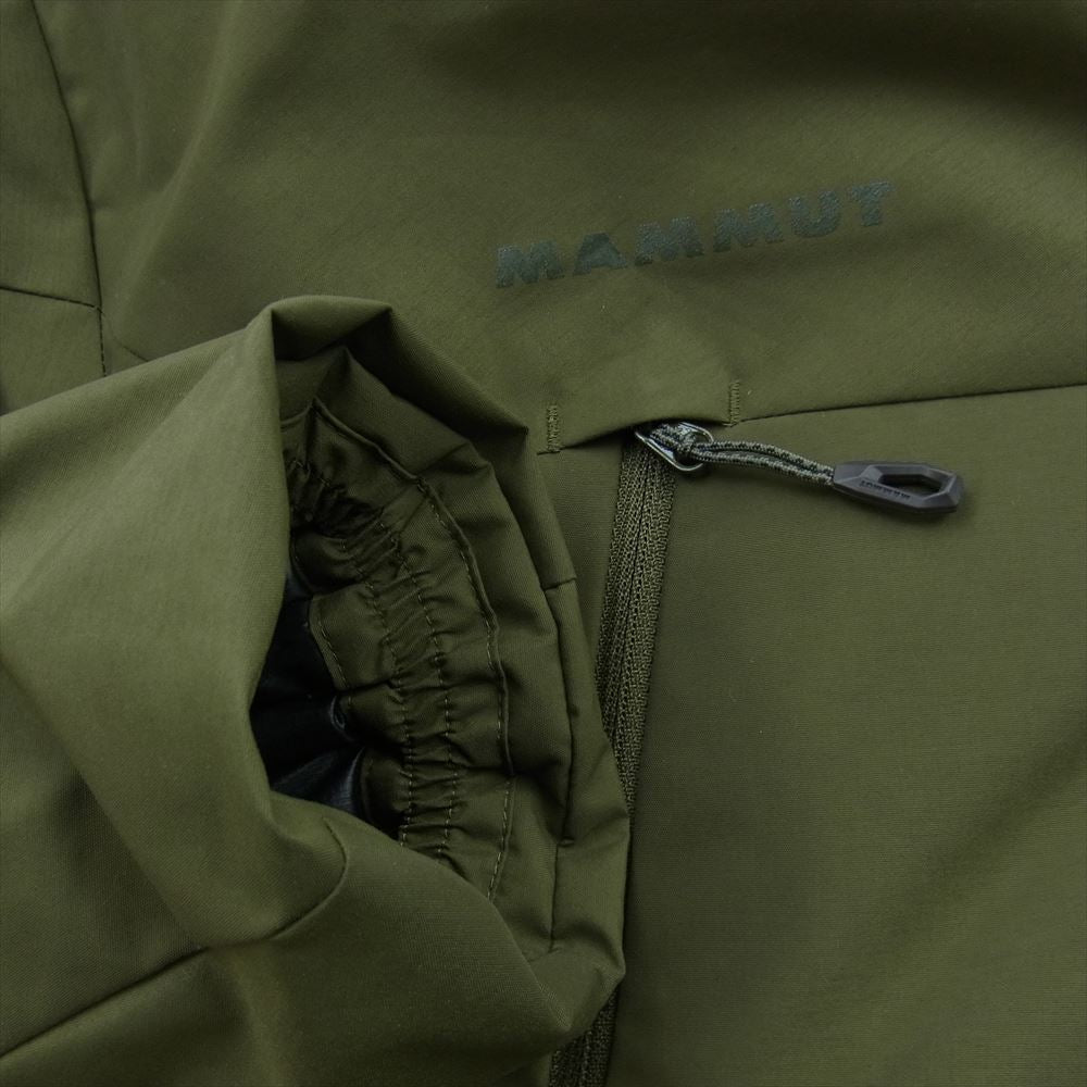 Mammut マムート 1011-00780  Crater SO Thermo Hooded Jacket AF Men クレーター ソフトシェル サーモ フーデッド ジャケット カーキ系 XL【極上美品】【中古】