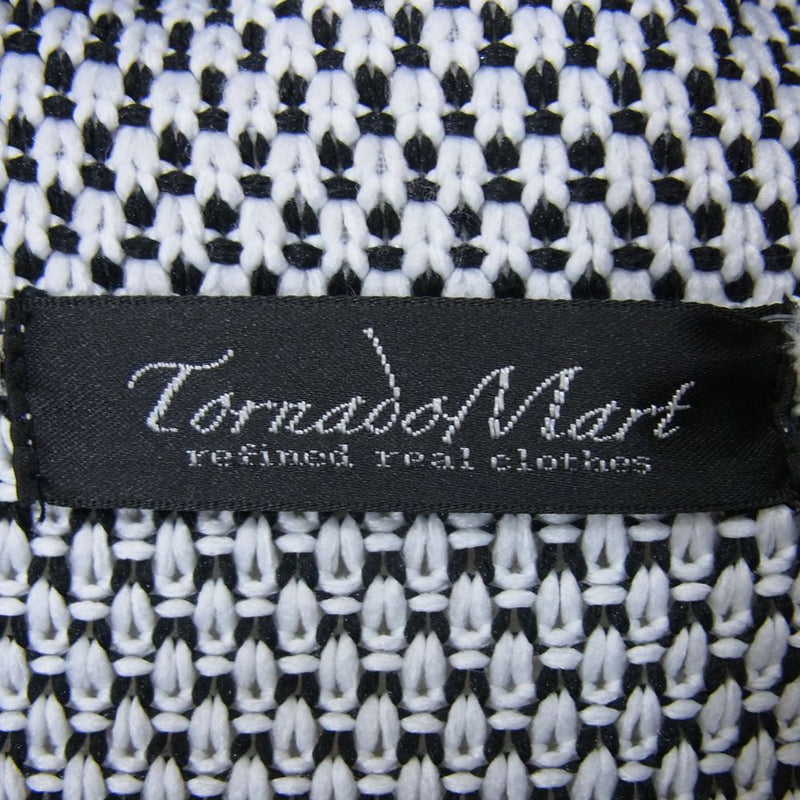 TORNADO MART トルネードマート 631-9177199 フードコーティングロゴ 編み込み フルジップ ニット パーカー ブラック系 LL【中古】